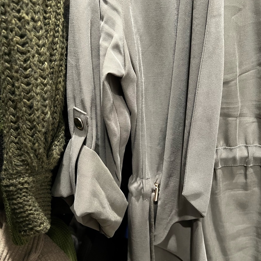 Zara Basic Drawstring Coat - Picture 2 of 3